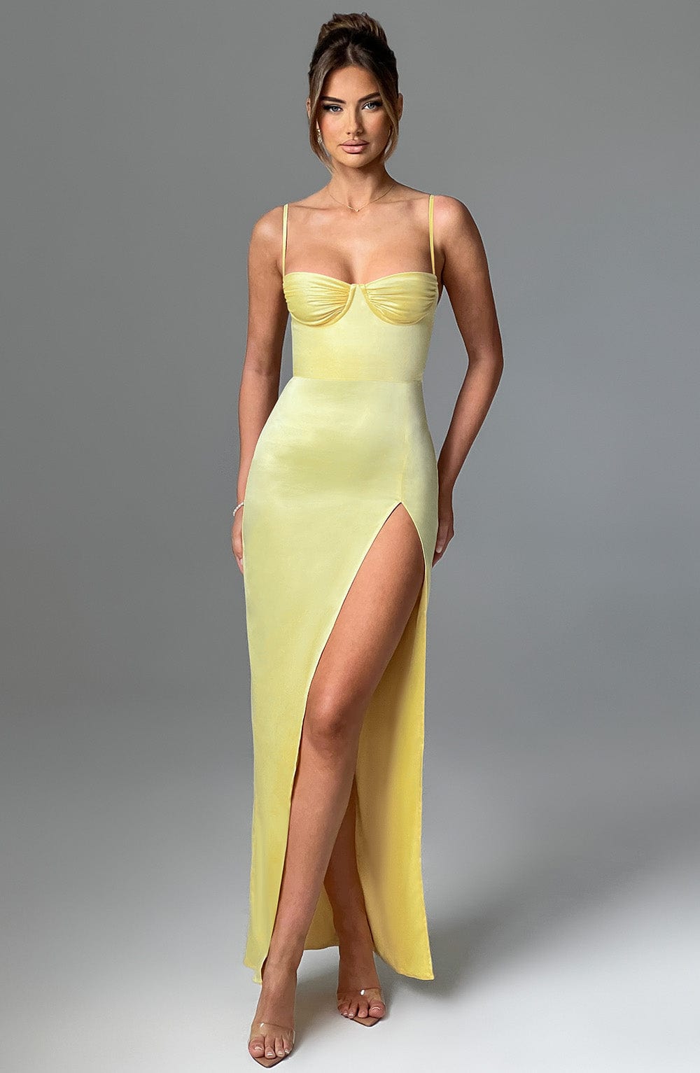 Avelvieve Maxi Dress in Lemon by Clandour, product photo 2