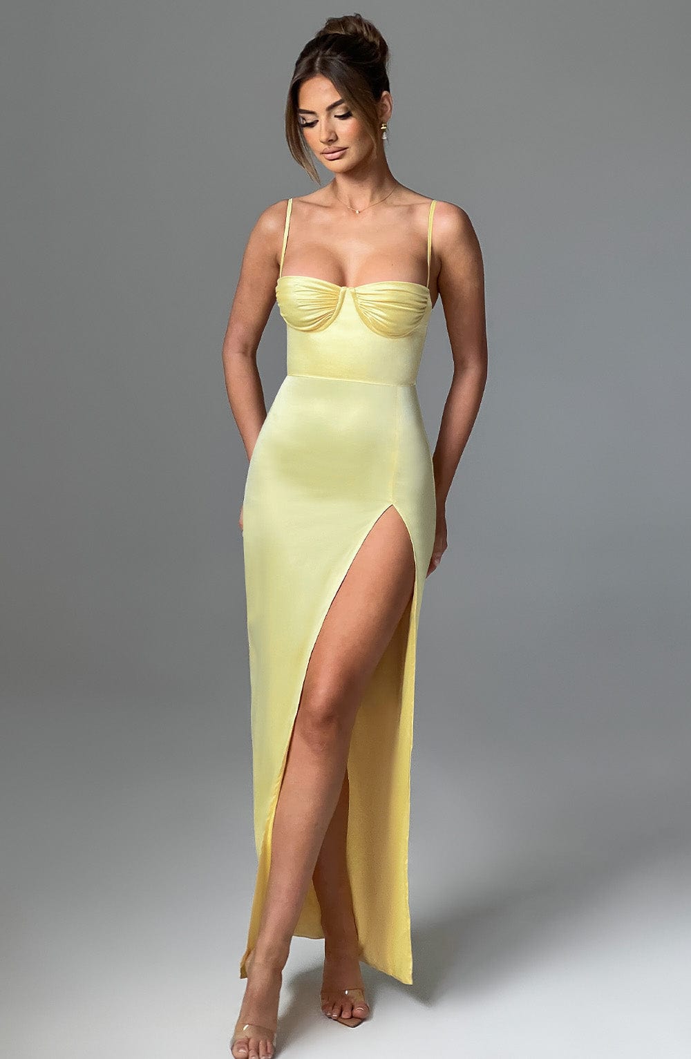 Avelvieve Maxi Dress in Lemon by Clandour, product photo 4