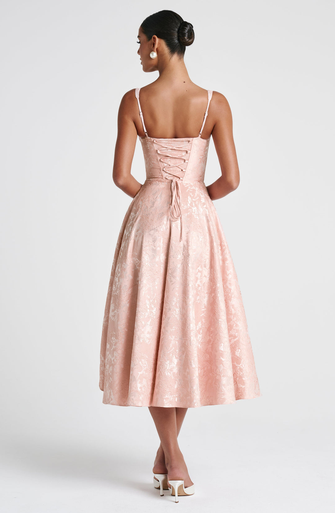 Bria Midi Dress in Soft Peach by Clandour, product photo 2