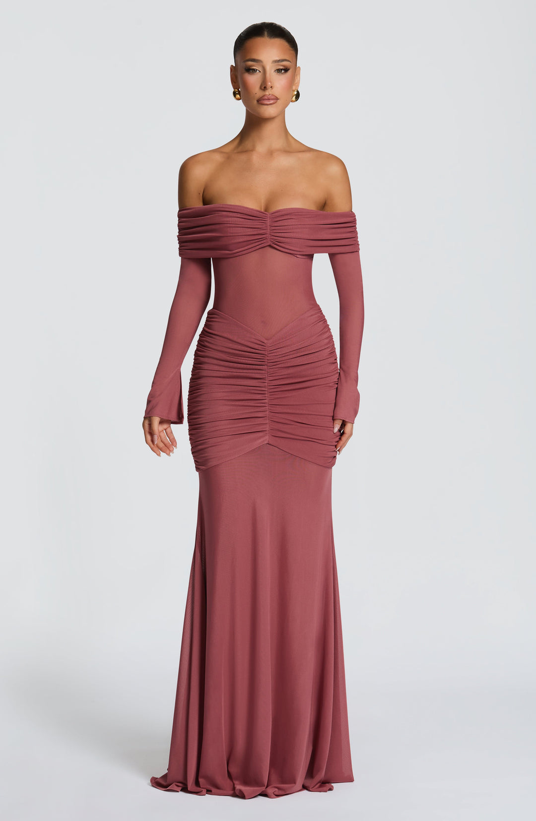 Briaelle Maxi Dress in Rose Brown by Clandour, product photo 2