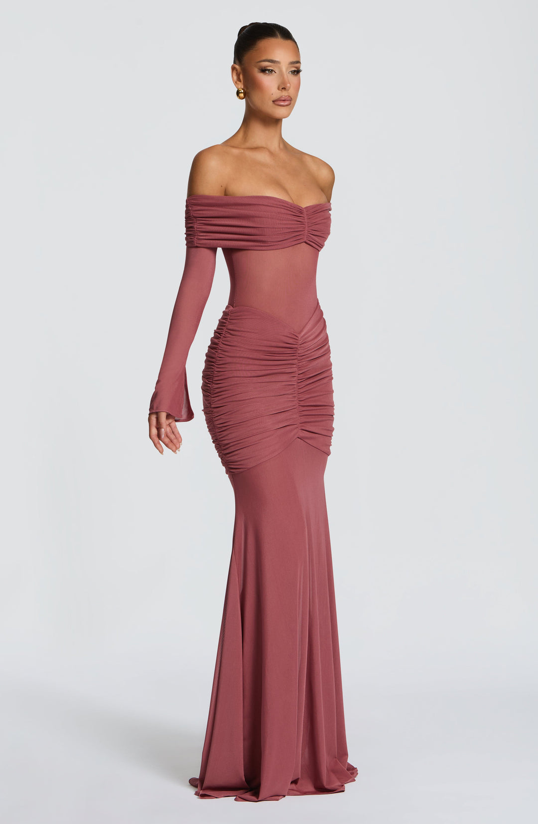 Briaelle Maxi Dress in Rose Brown by Clandour, product photo 3