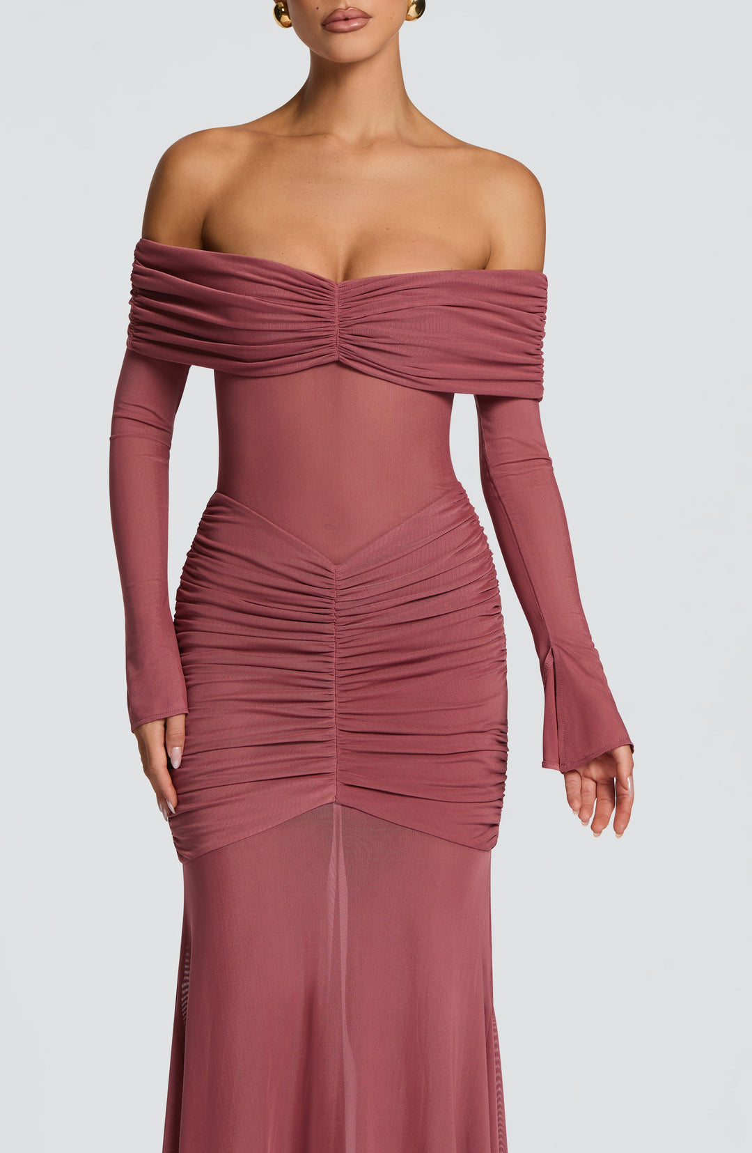 Briaelle Maxi Dress in Rose Brown by Clandour, product photo 5
