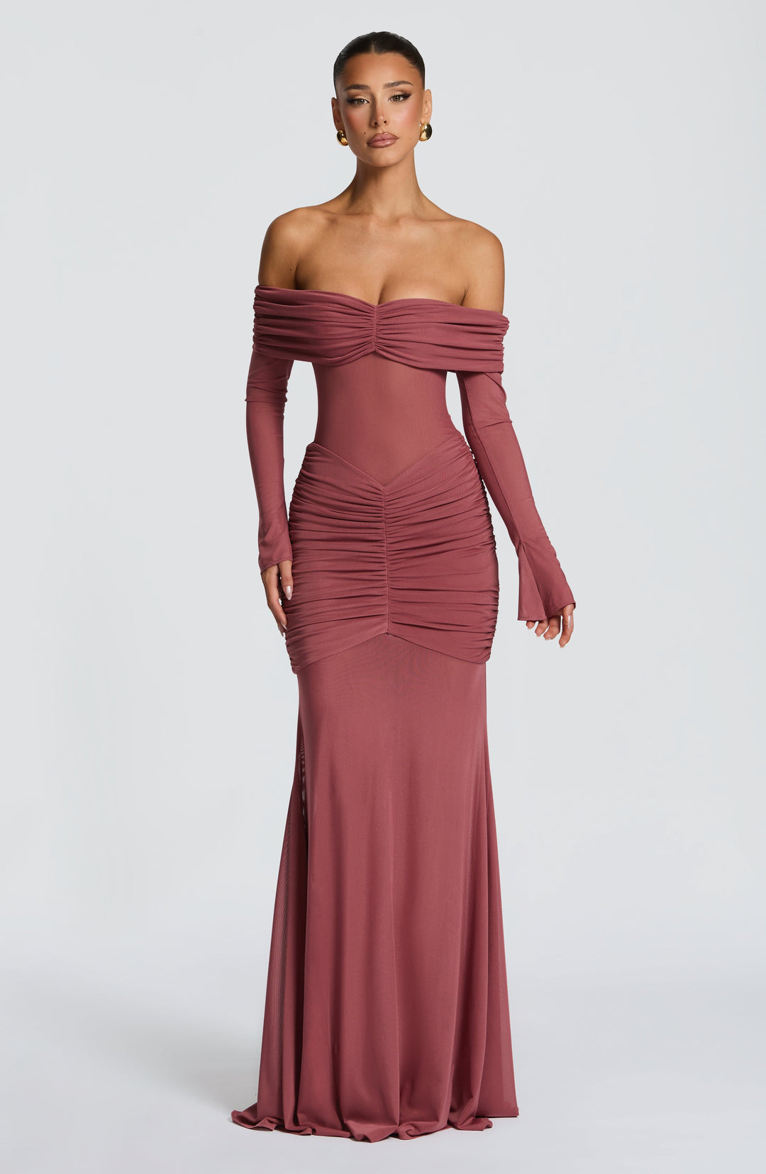 Briaelle Maxi Dress in Rose Brown by Clandour, product photo 9