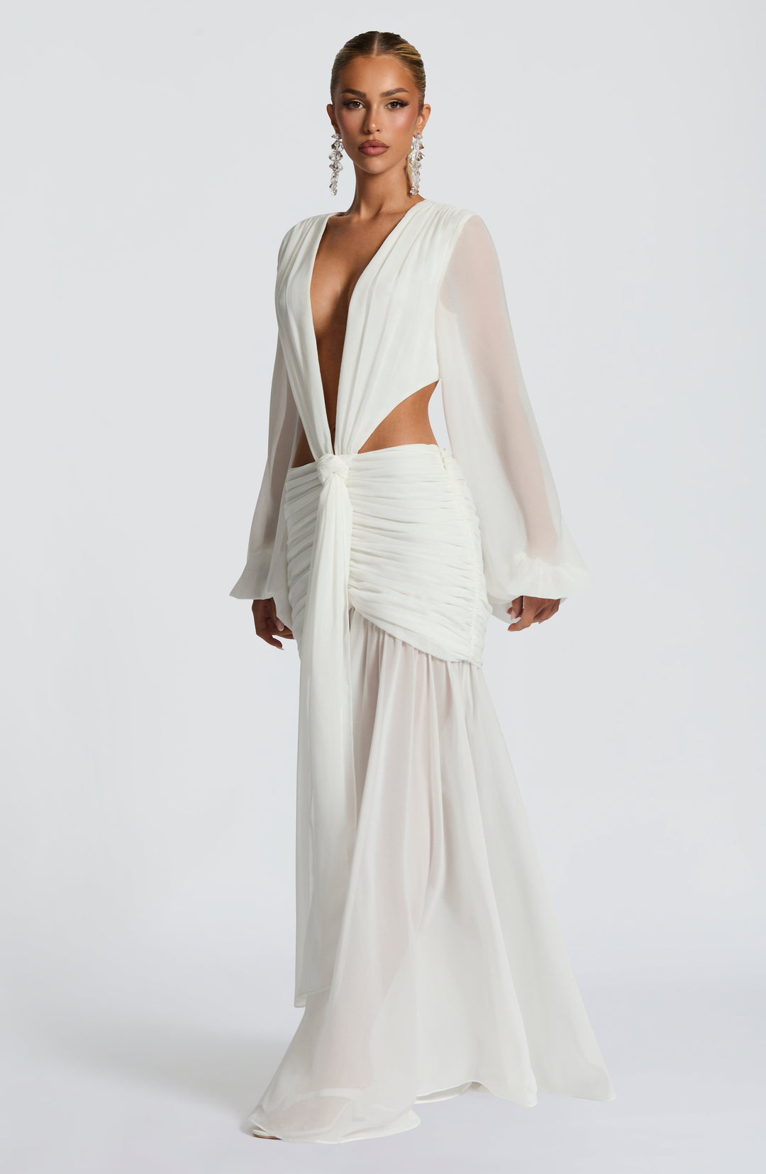 Brianna Maxi Dress in Ivory by Clandour, product photo 5