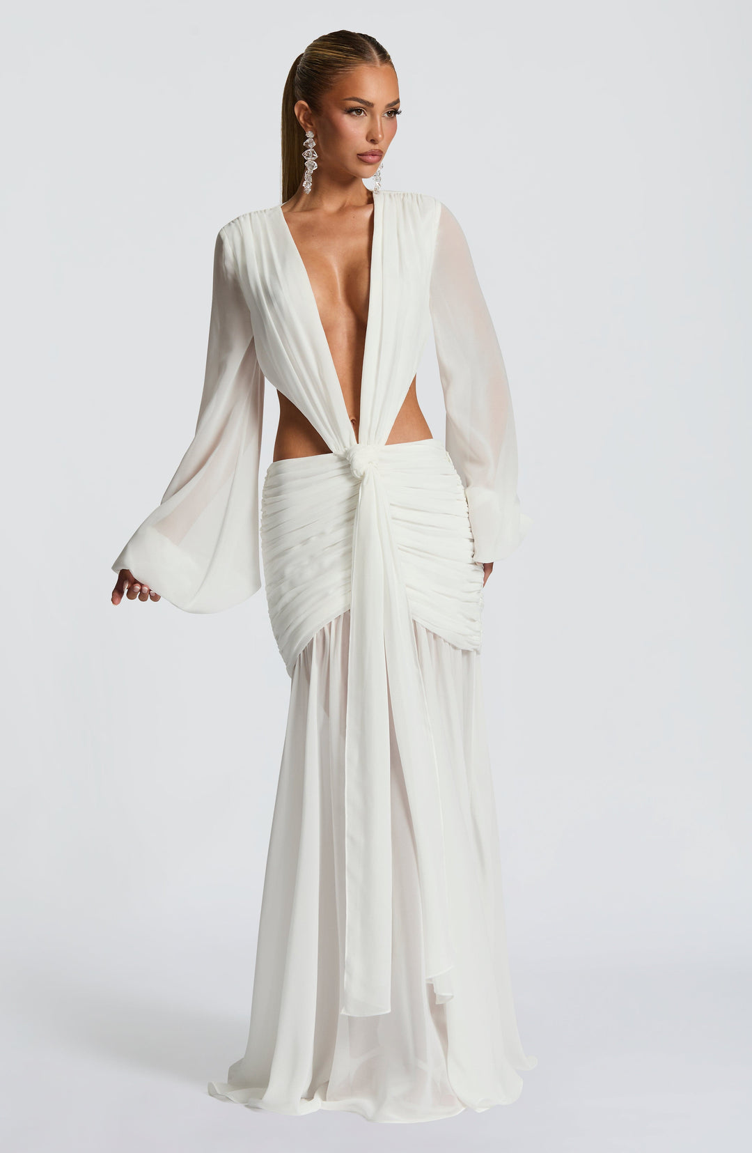Brianna Maxi Dress in Ivory by Clandour, product photo 7