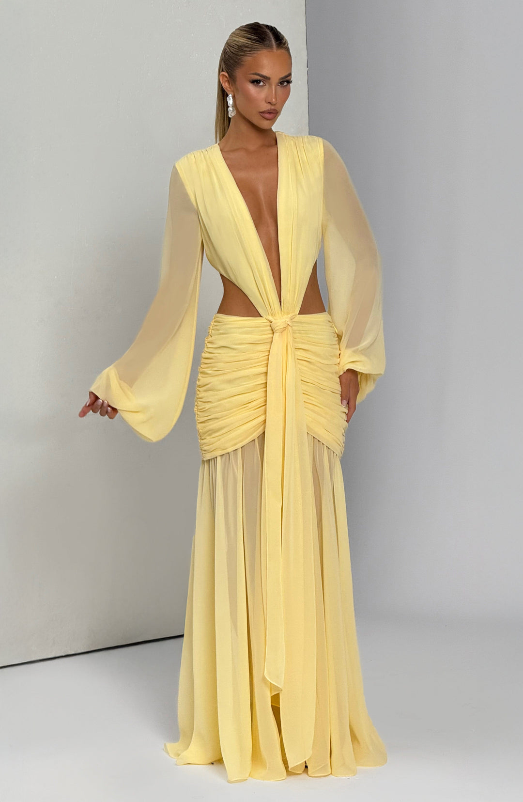 Brianna Maxi Dress in Lemon by Clandour, product photo 2
