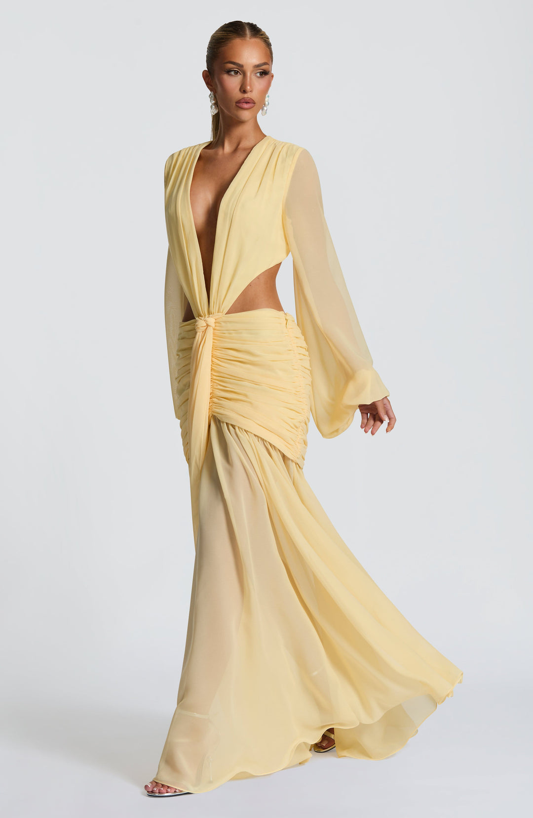 Brianna Maxi Dress in Lemon by Clandour, product photo 4