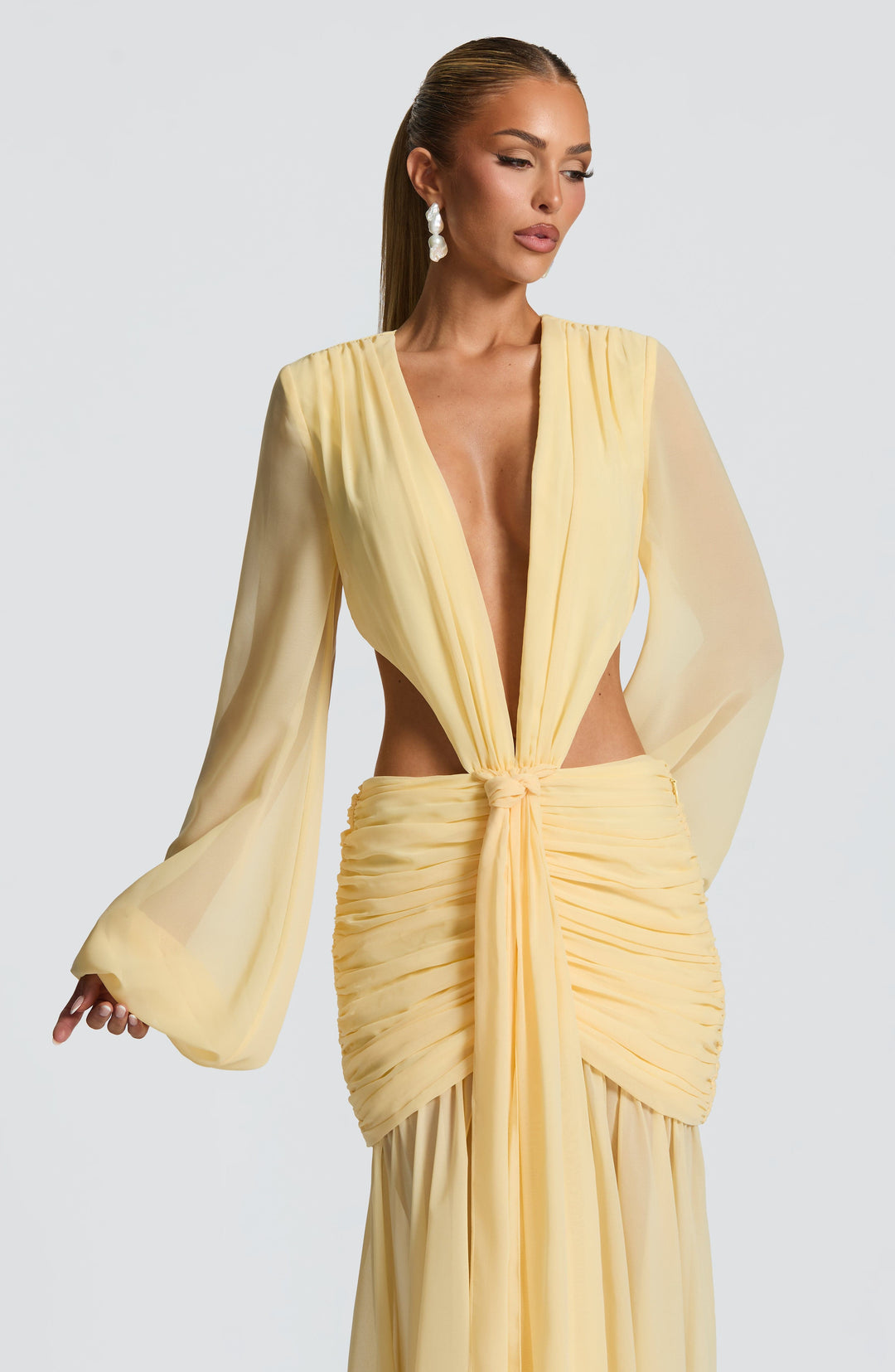 Brianna Maxi Dress in Lemon by Clandour, product photo 5