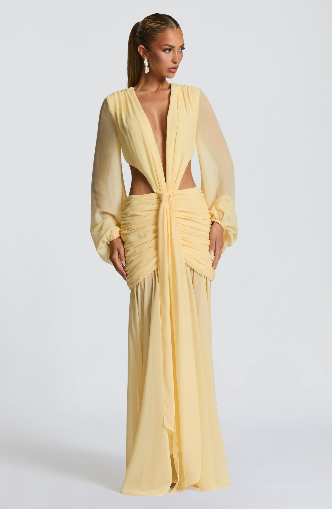 Brianna Maxi Dress in Lemon by Clandour, product photo 6