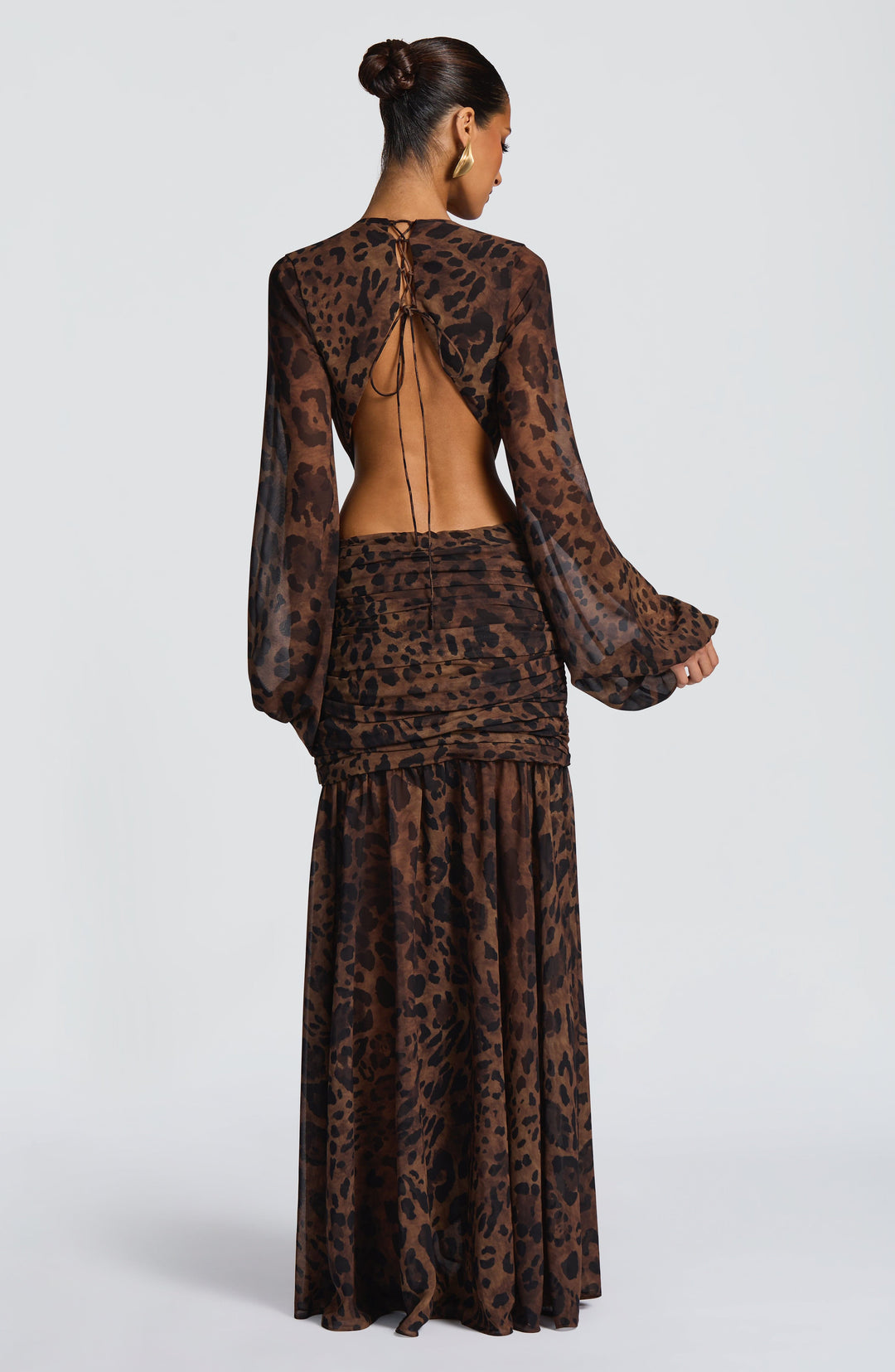 Brianna Maxi Dress in Leopard Print by Clandour, product photo 4