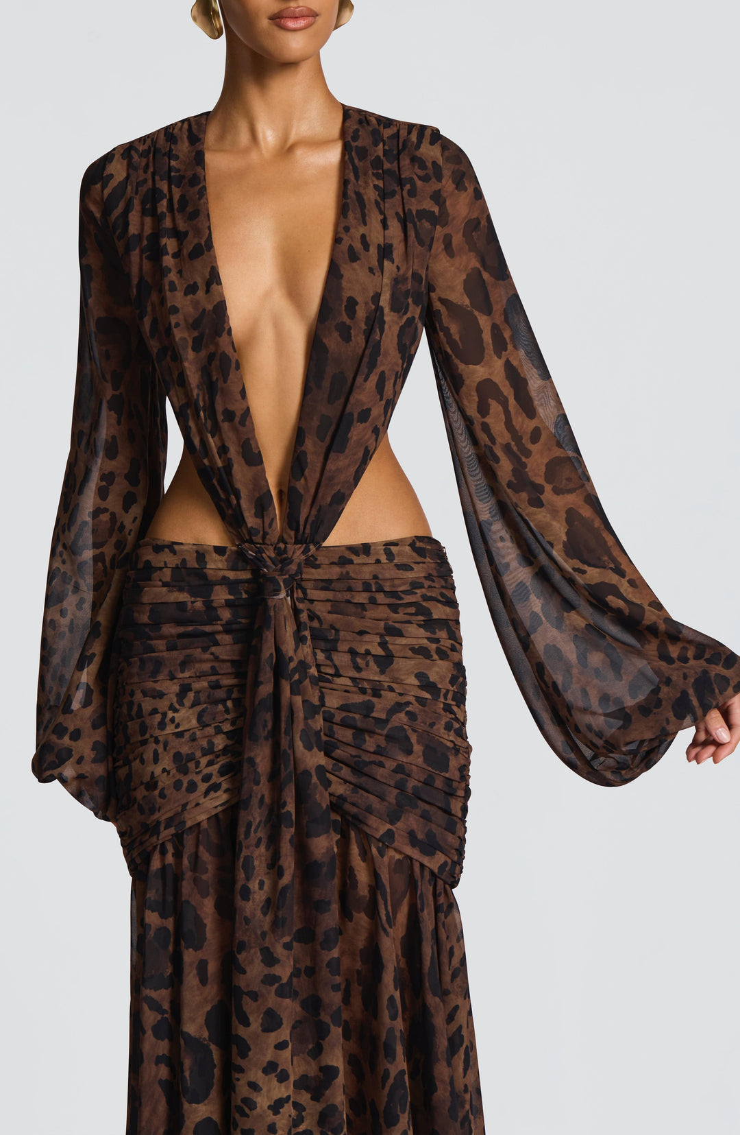 Brianna Maxi Dress in Leopard Print by Clandour, product photo 5