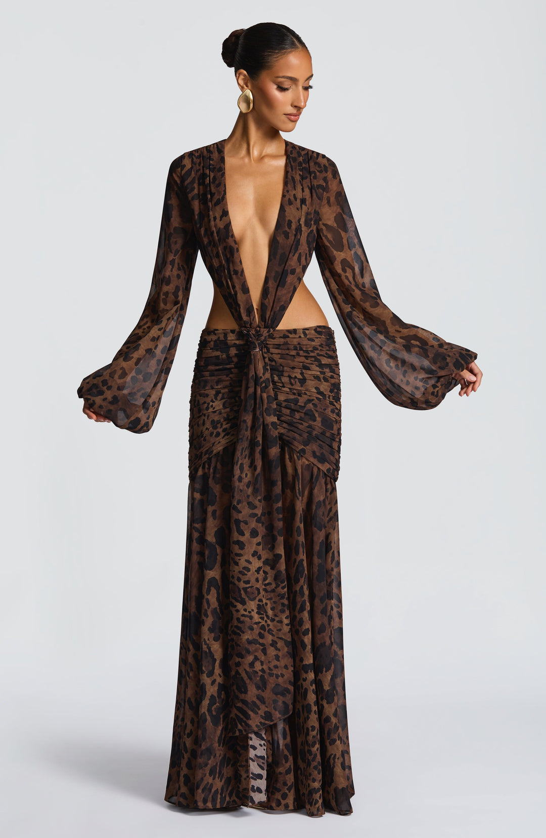 Brianna Maxi Dress in Leopard Print by Clandour, product photo 6