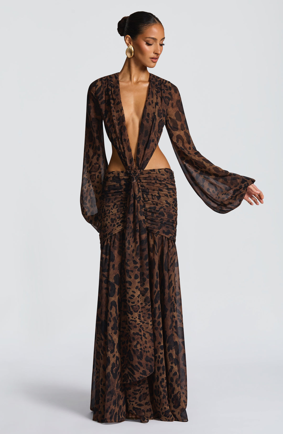 Brianna Maxi Dress in Leopard Print by Clandour, product photo 9