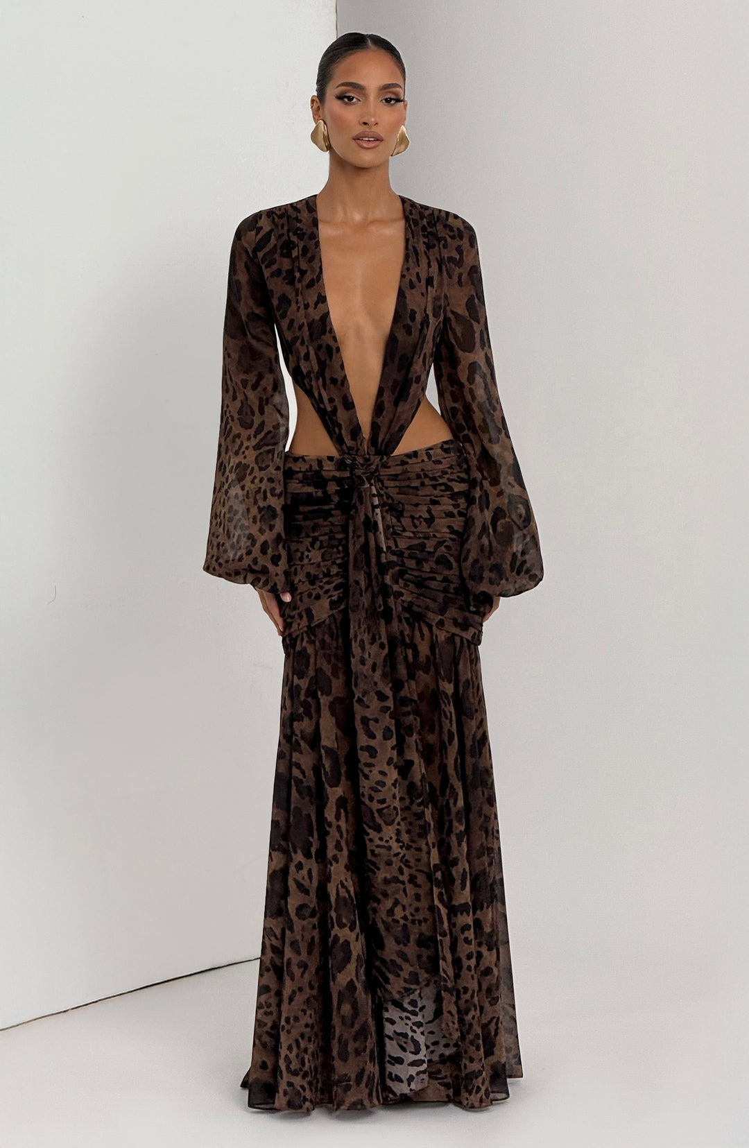 Brianna Maxi Dress in Leopard Print by Clandour, product photo 10