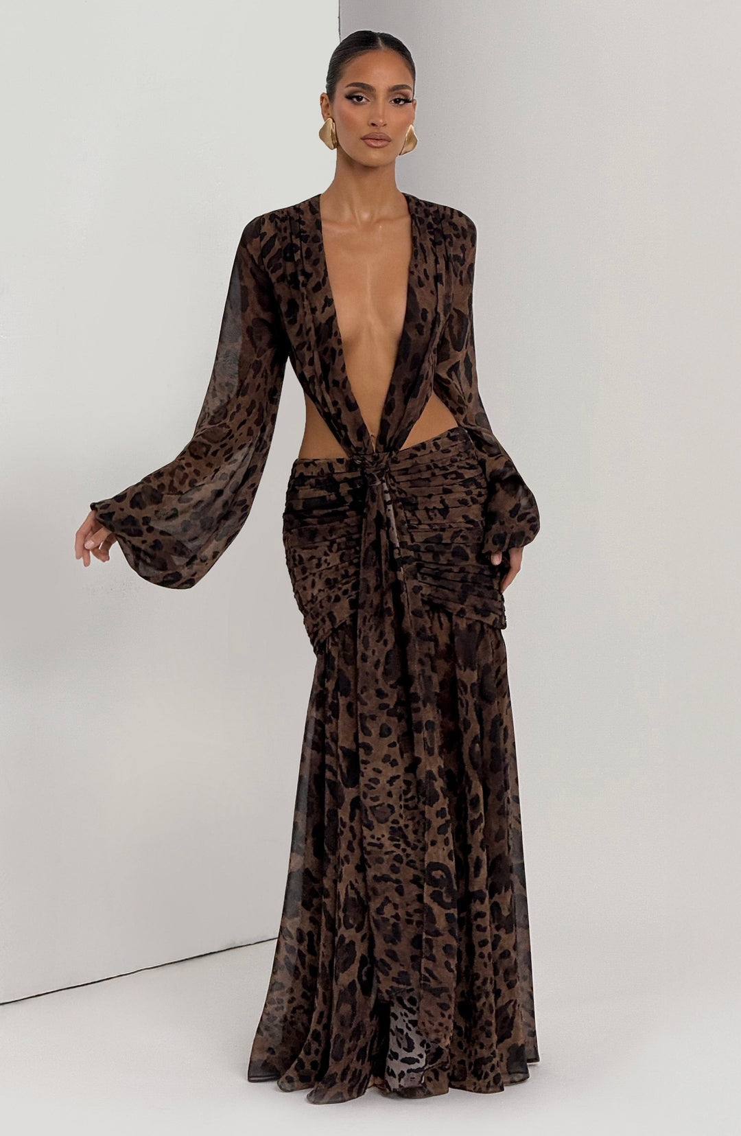 Brianna Maxi Dress in Leopard Print by Clandour, product photo 11