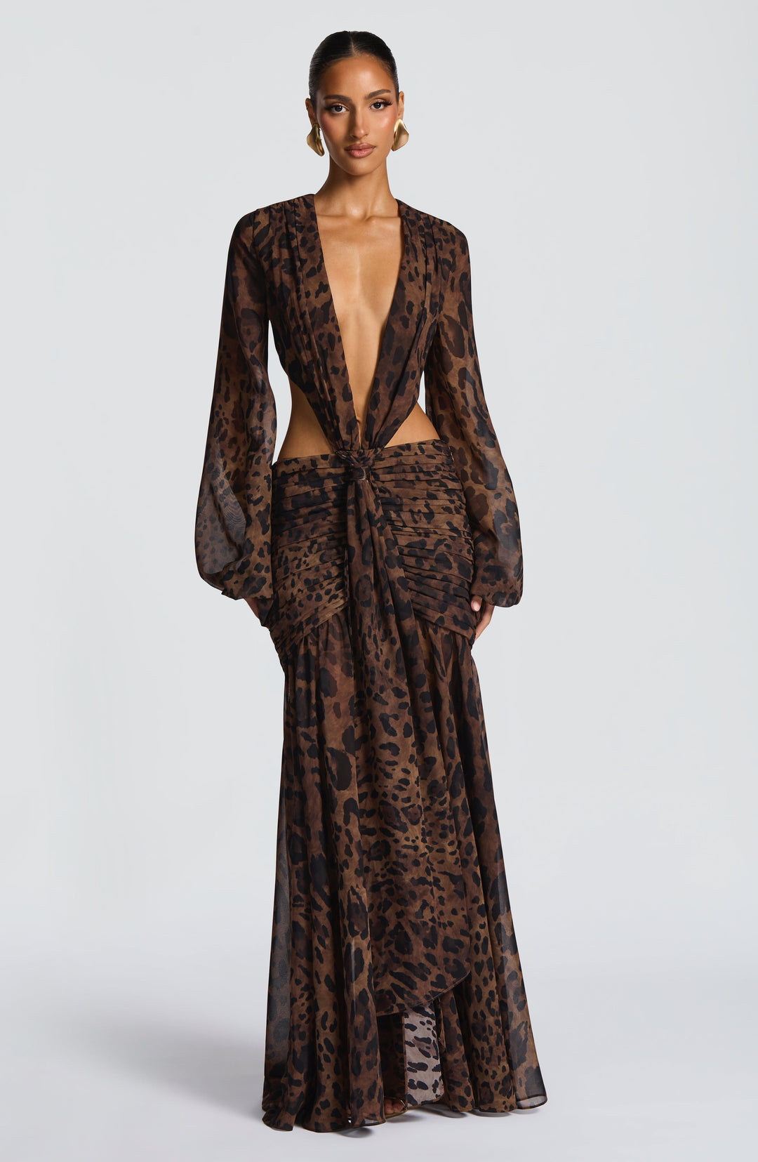 Brianna Maxi Dress in Leopard Print by Clandour, product photo 12