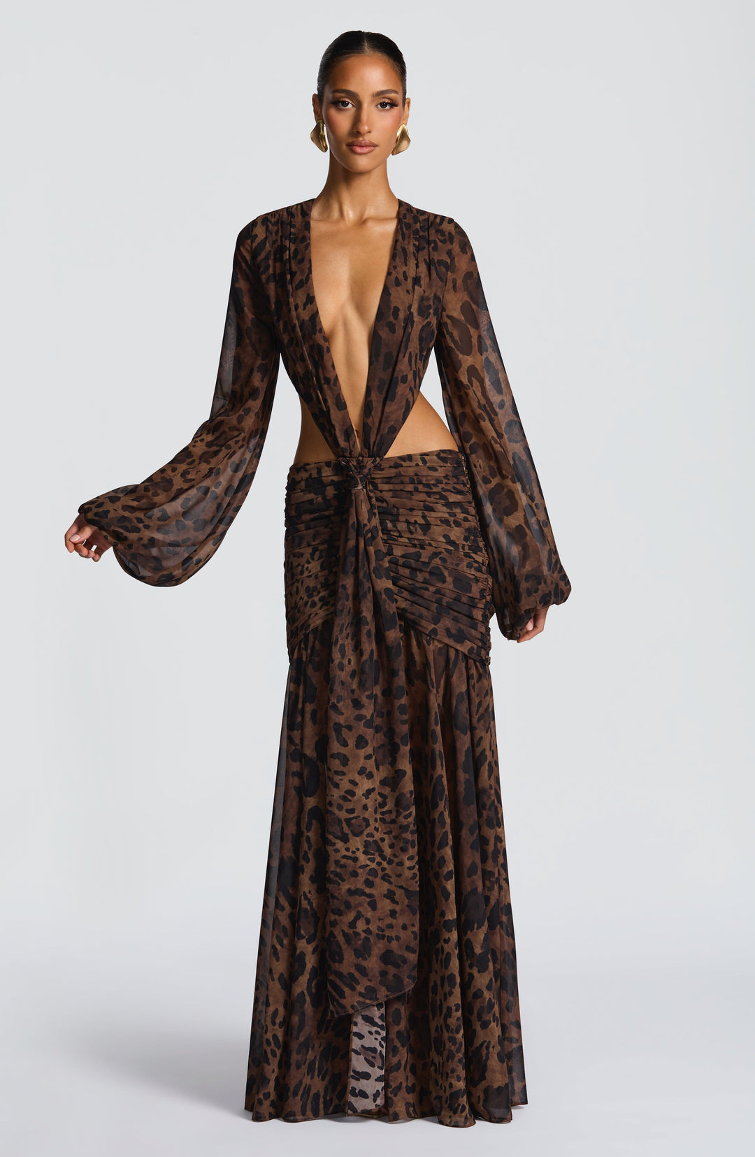 Brianna Maxi Dress in Leopard Print by Clandour, product photo 13