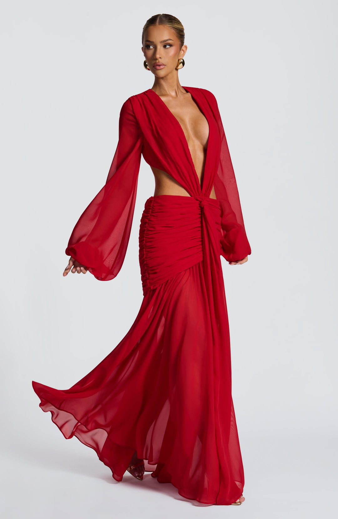 Brianna Maxi Dress in Red by Clandour, product photo 1