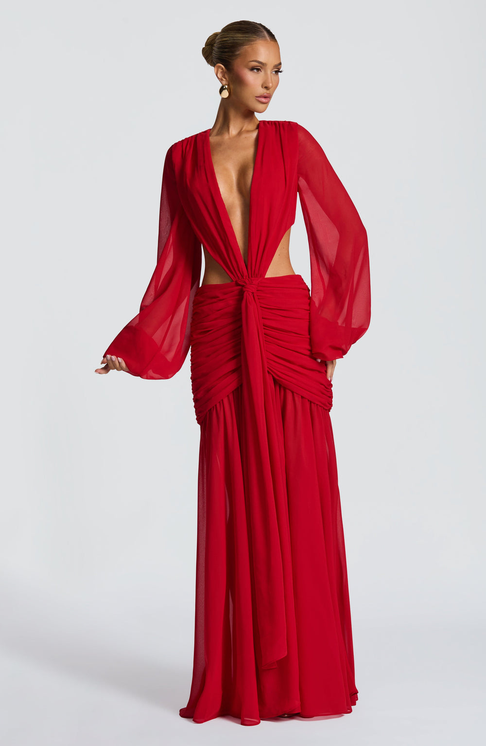 Brianna Maxi Dress in Red by Clandour, product photo 2