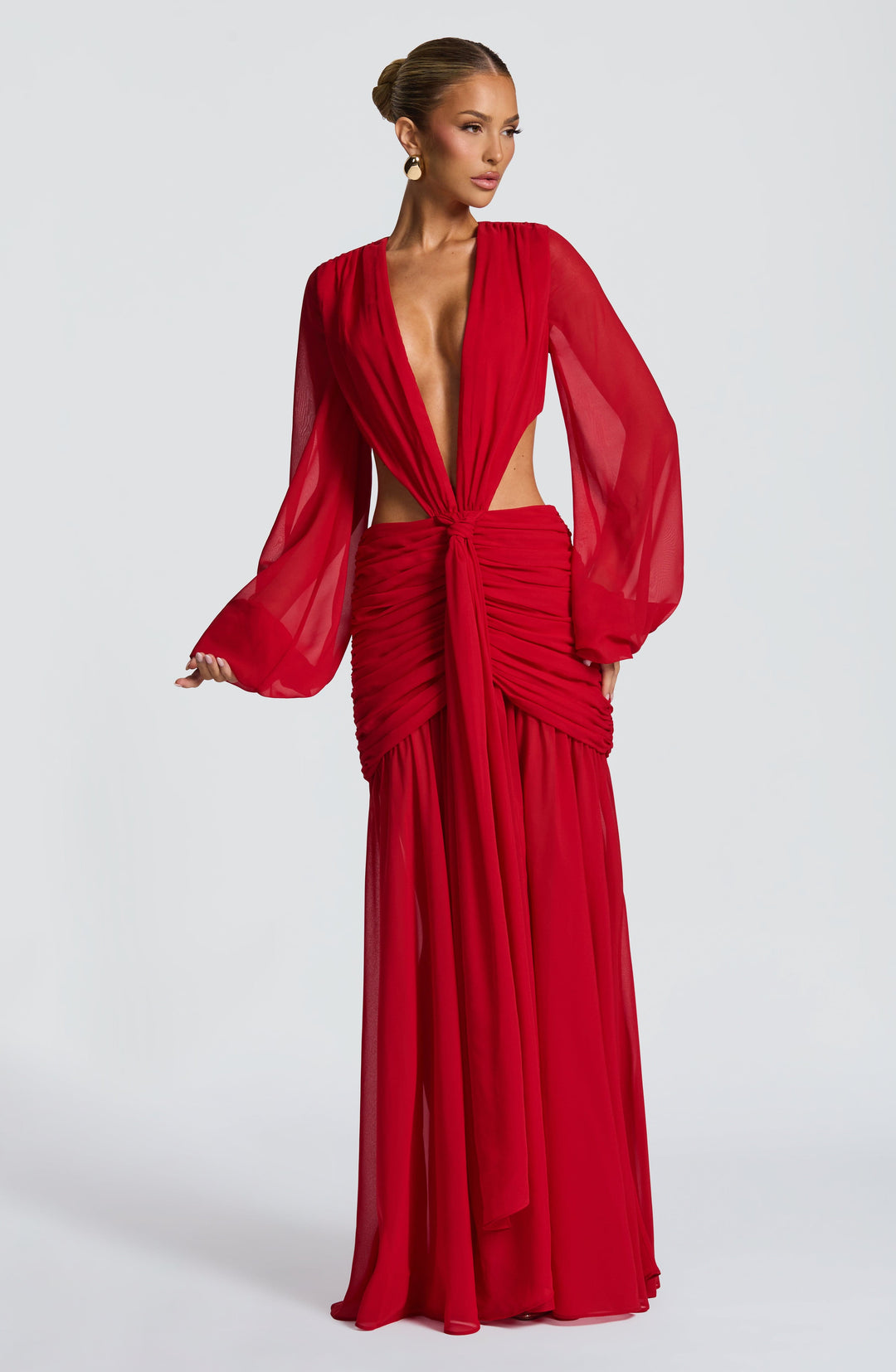 Brianna Maxi Dress in Red by Clandour, product photo 2