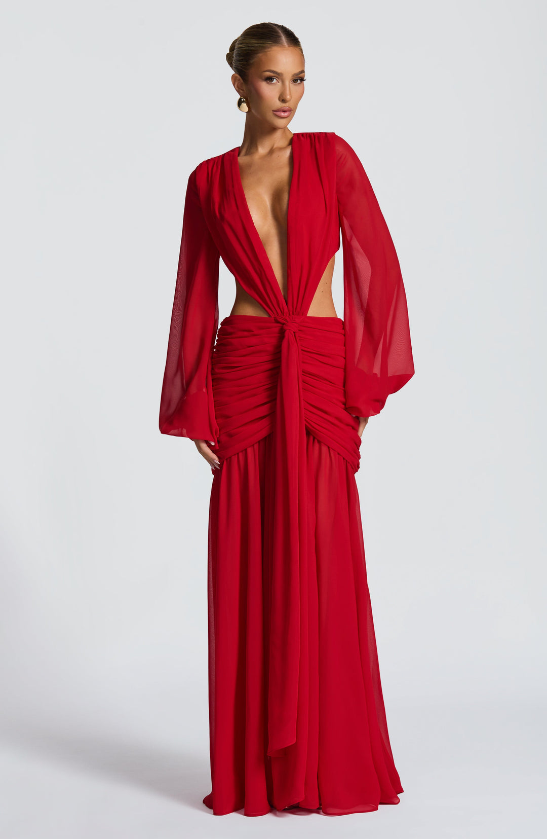 Brianna Maxi Dress in Red by Clandour, product photo 4