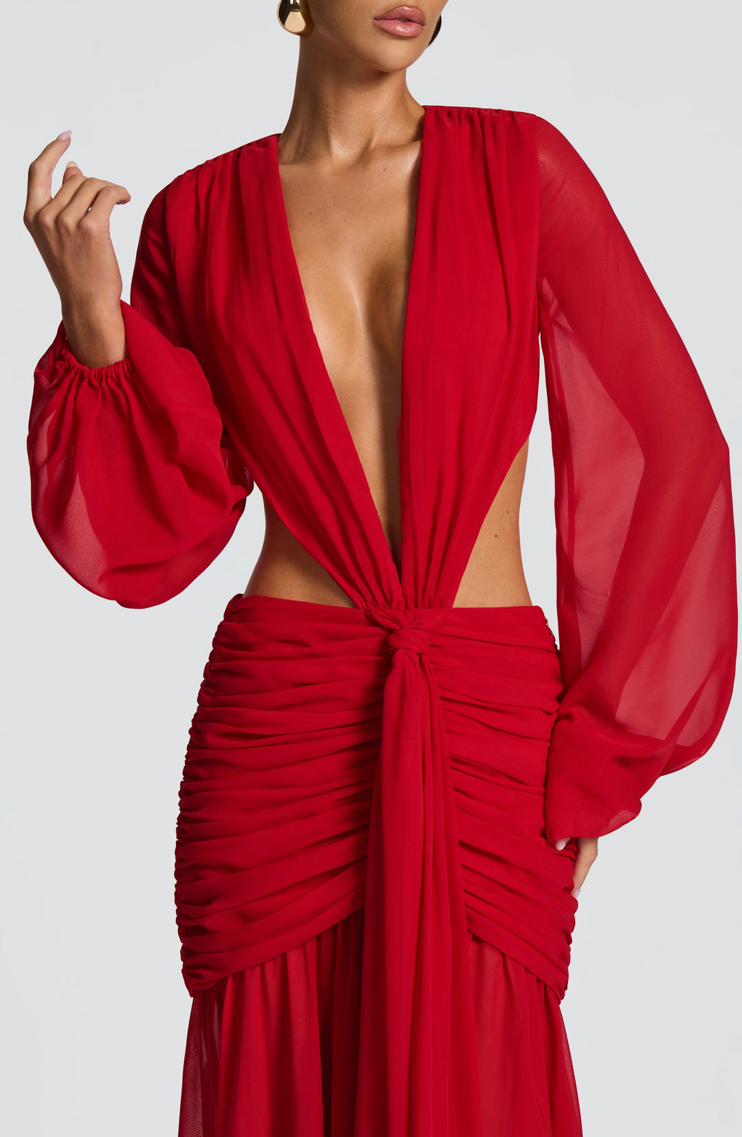 Brianna Maxi Dress in Red by Clandour, product photo 5