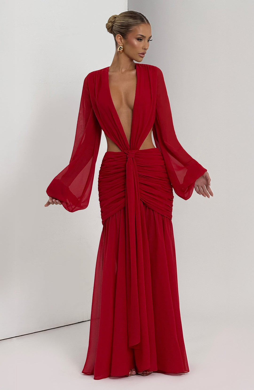 Brianna Maxi Dress in Red by Clandour, product photo 6