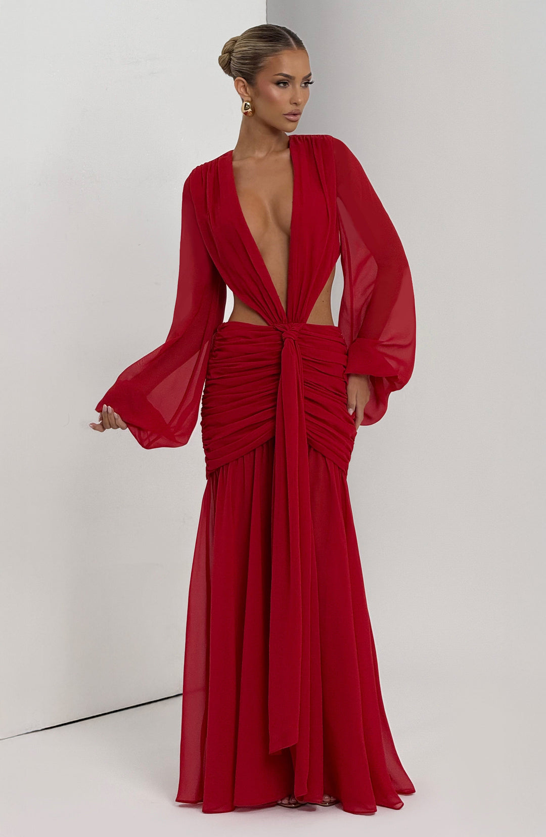 Brianna Maxi Dress in Red by Clandour, product photo 7