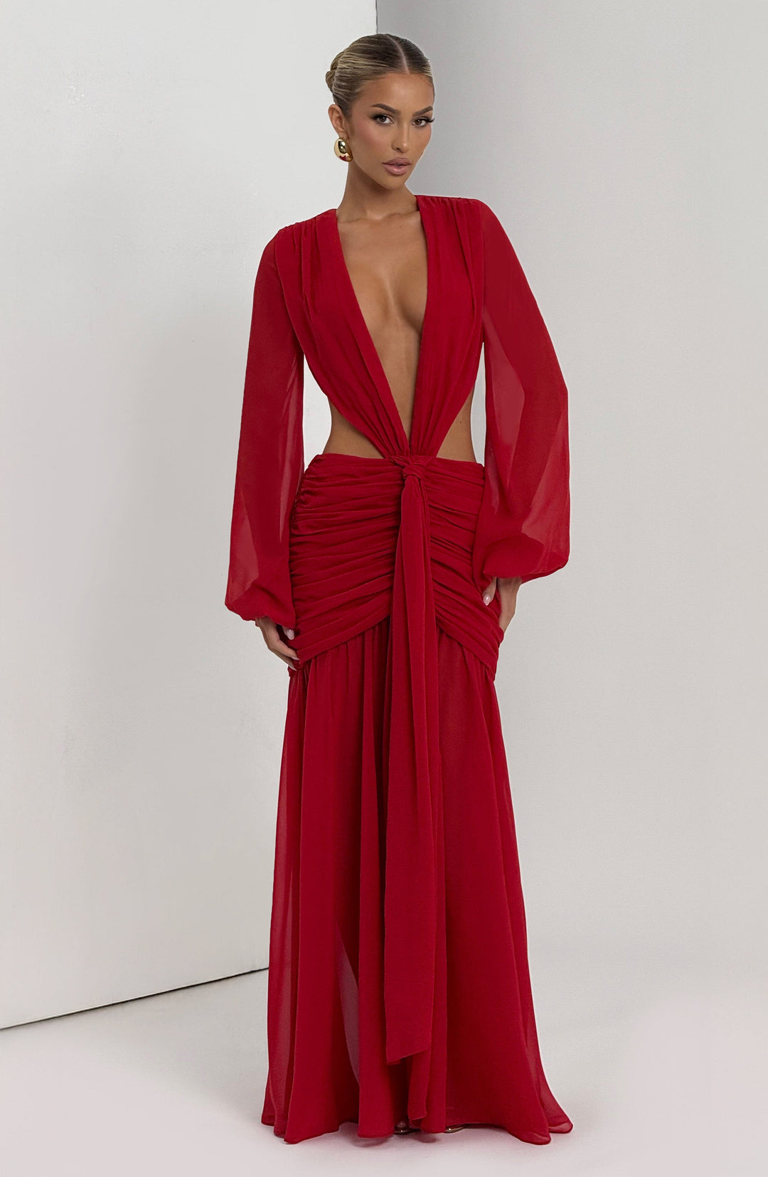 Brianna Maxi Dress in Red by Clandour, product photo 8
