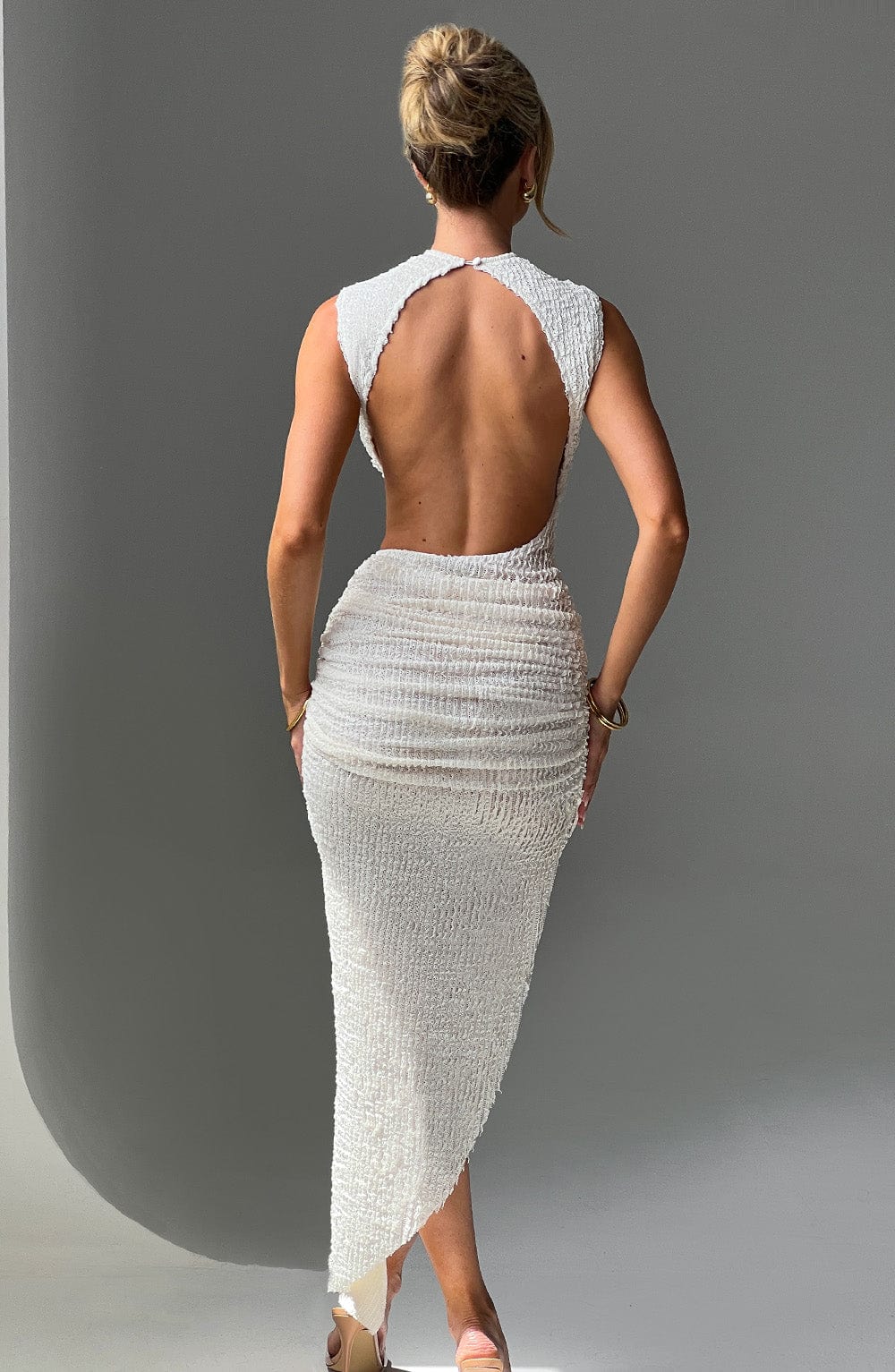 Briara Midi Dress in Ivory by Clandour, product photo 4