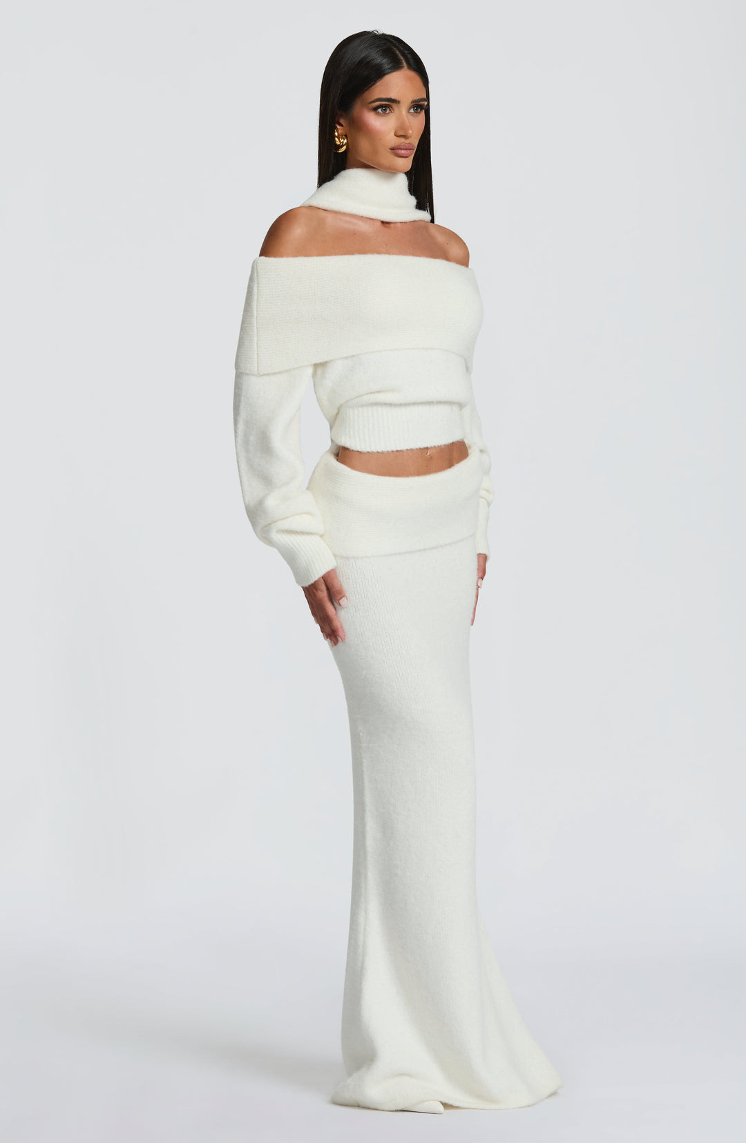 Briette Maxi Skirt in Ivory by Clandour, product photo 2