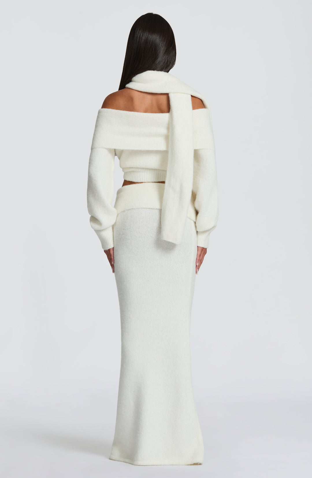 Briette Maxi Skirt in Ivory by Clandour, product photo 3