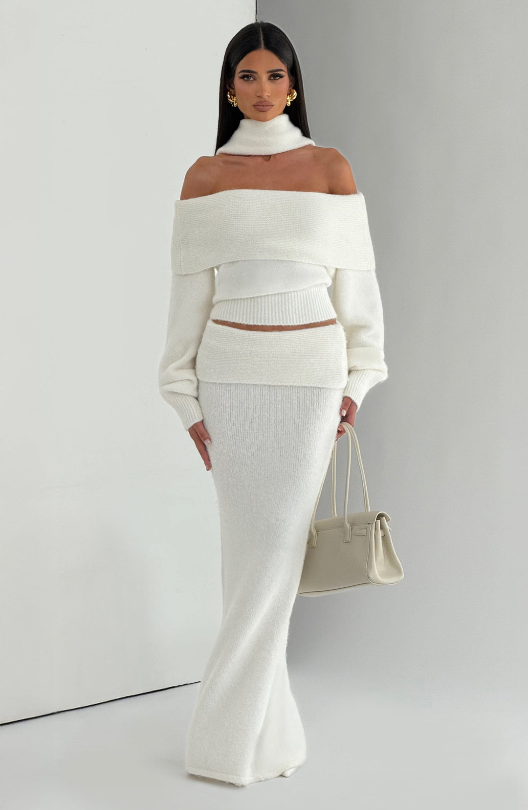 Briette Maxi Skirt in Ivory by Clandour, product photo 7