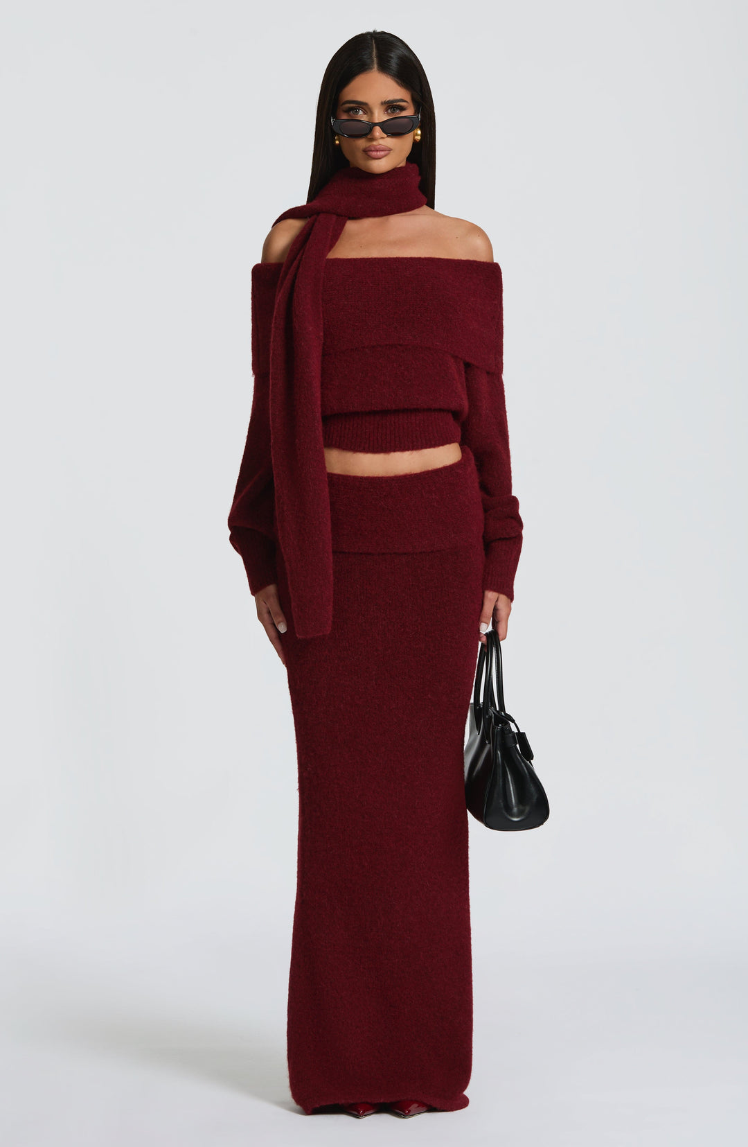 Briette Top in Burgundy by Clandour, product photo 5
