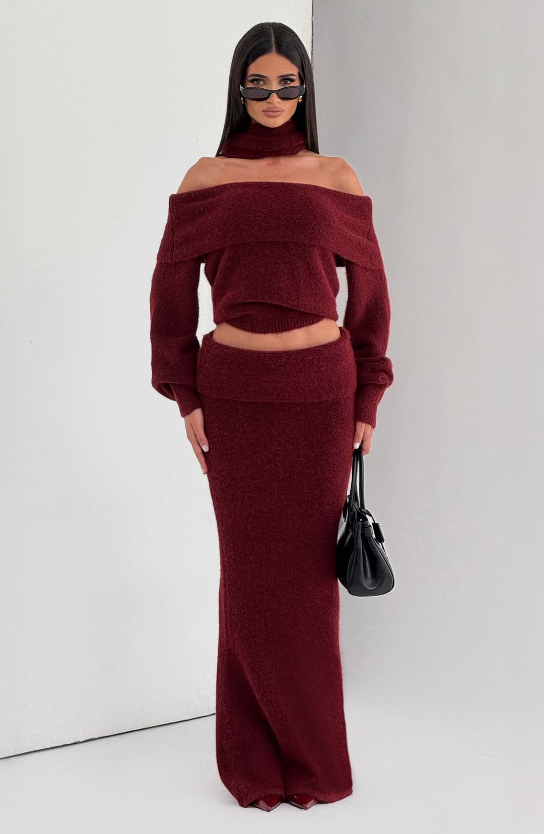 Briette Top in Burgundy by Clandour, product photo 7
