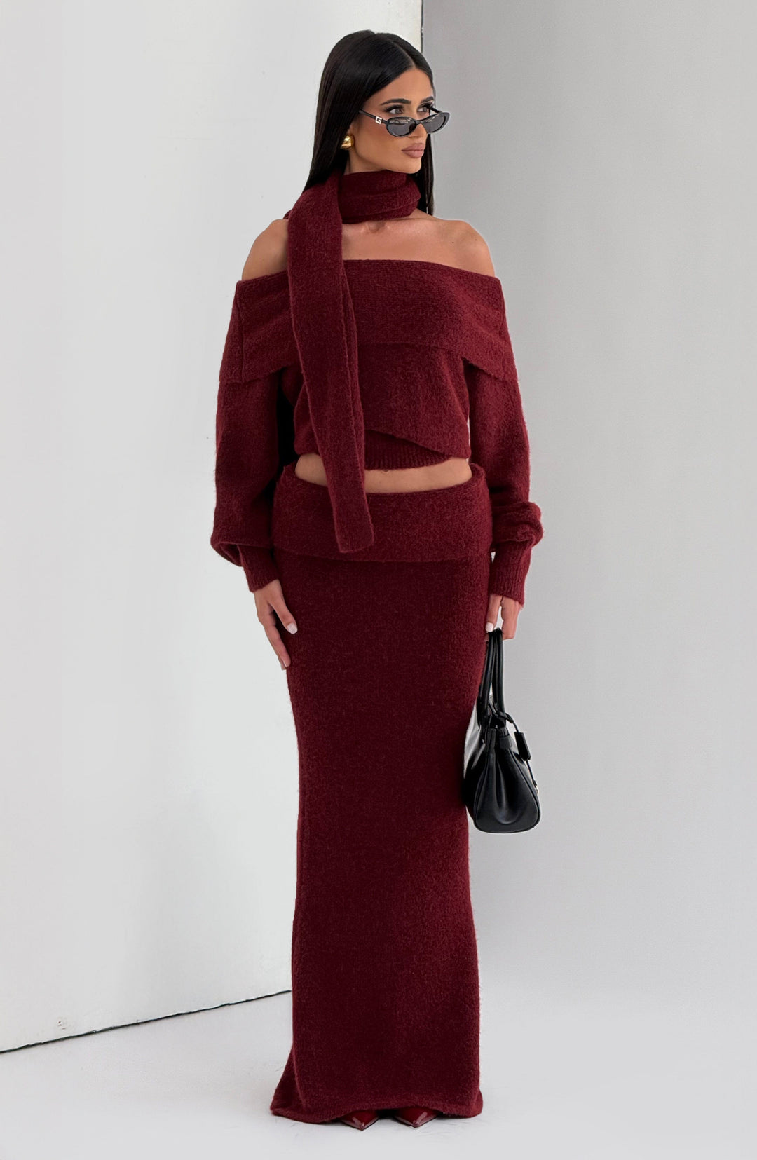 Briette Top in Burgundy by Clandour, product photo 8