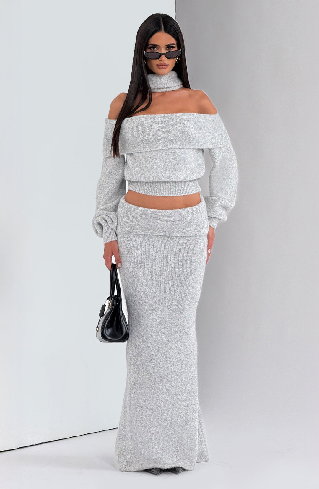 Briette Top in Light Grey Marl by Clandour, product photo 8