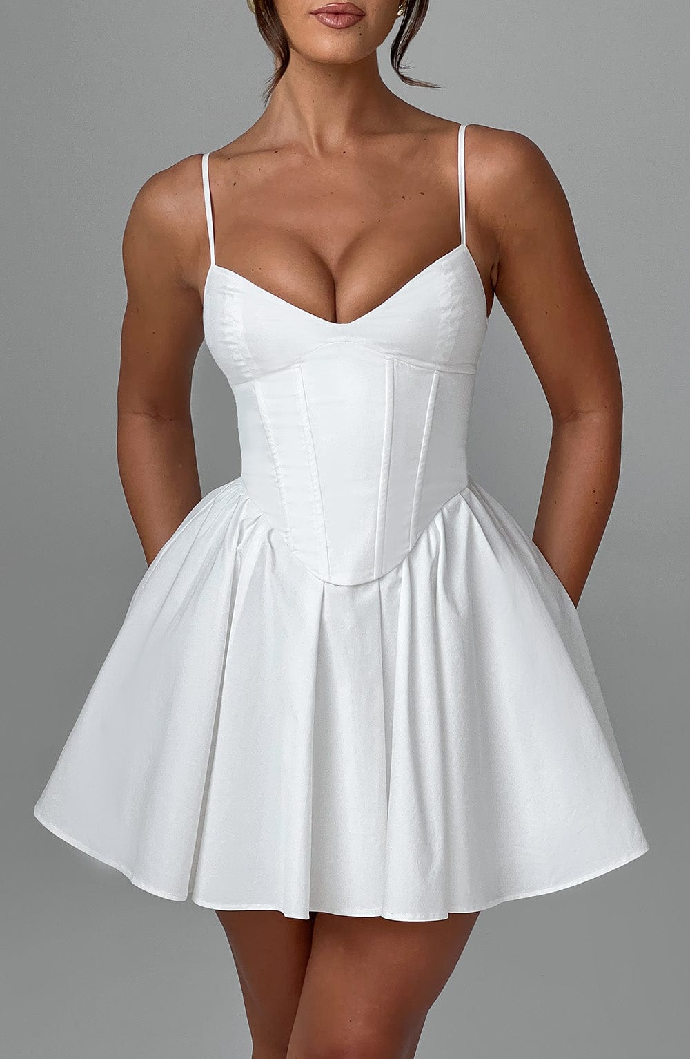 Briora Mini Dress in Ivory by Clandour, product photo 2