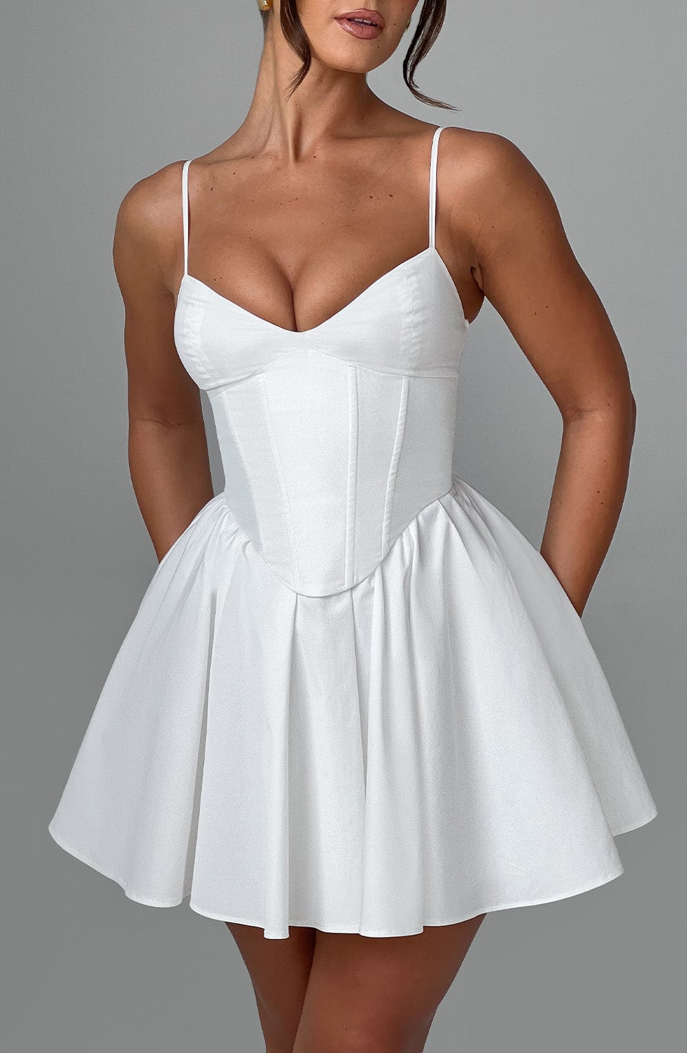 Briora Mini Dress in Ivory by Clandour, product photo 4