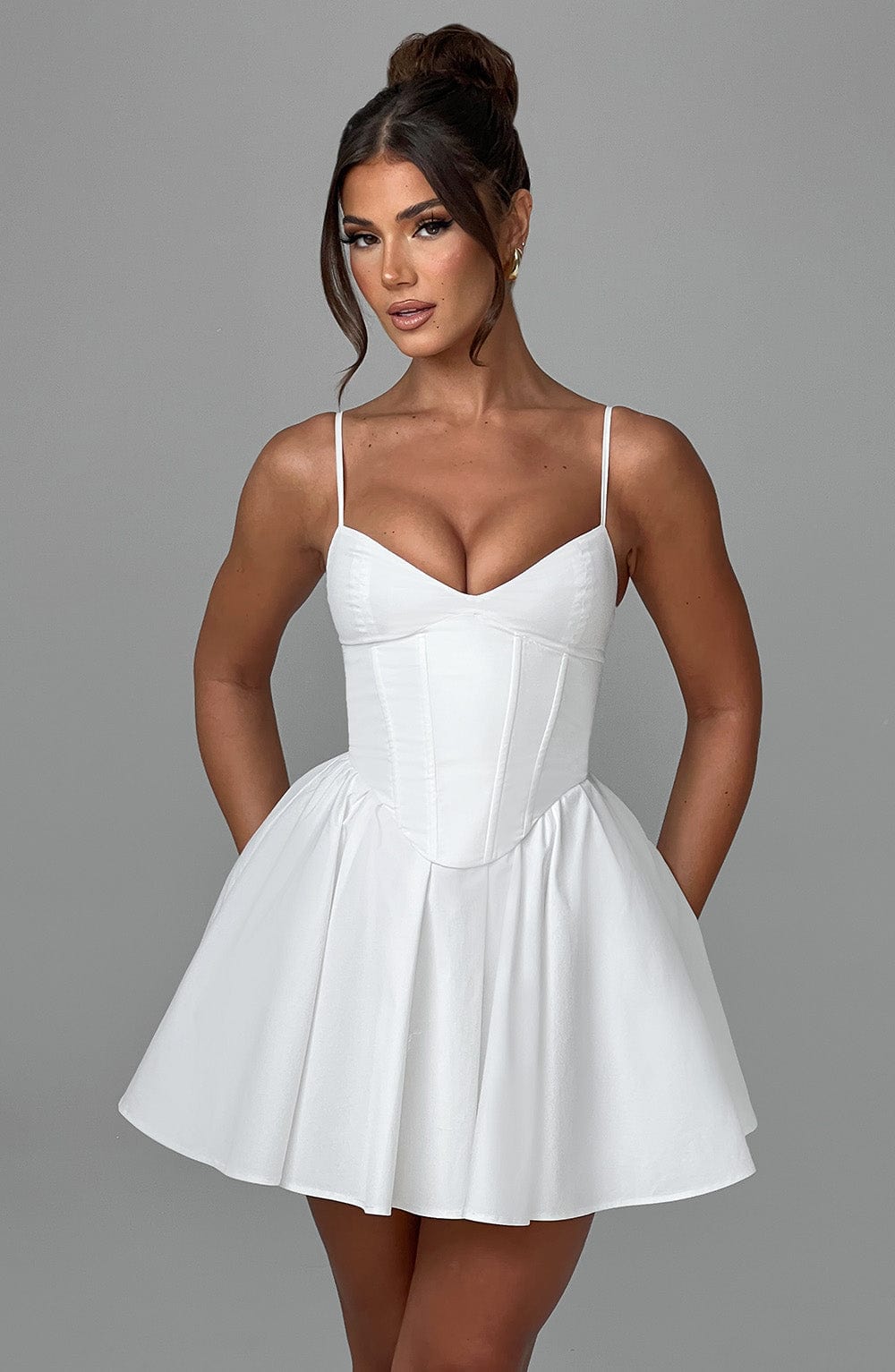 Briora Mini Dress in Ivory by Clandour, product photo 5