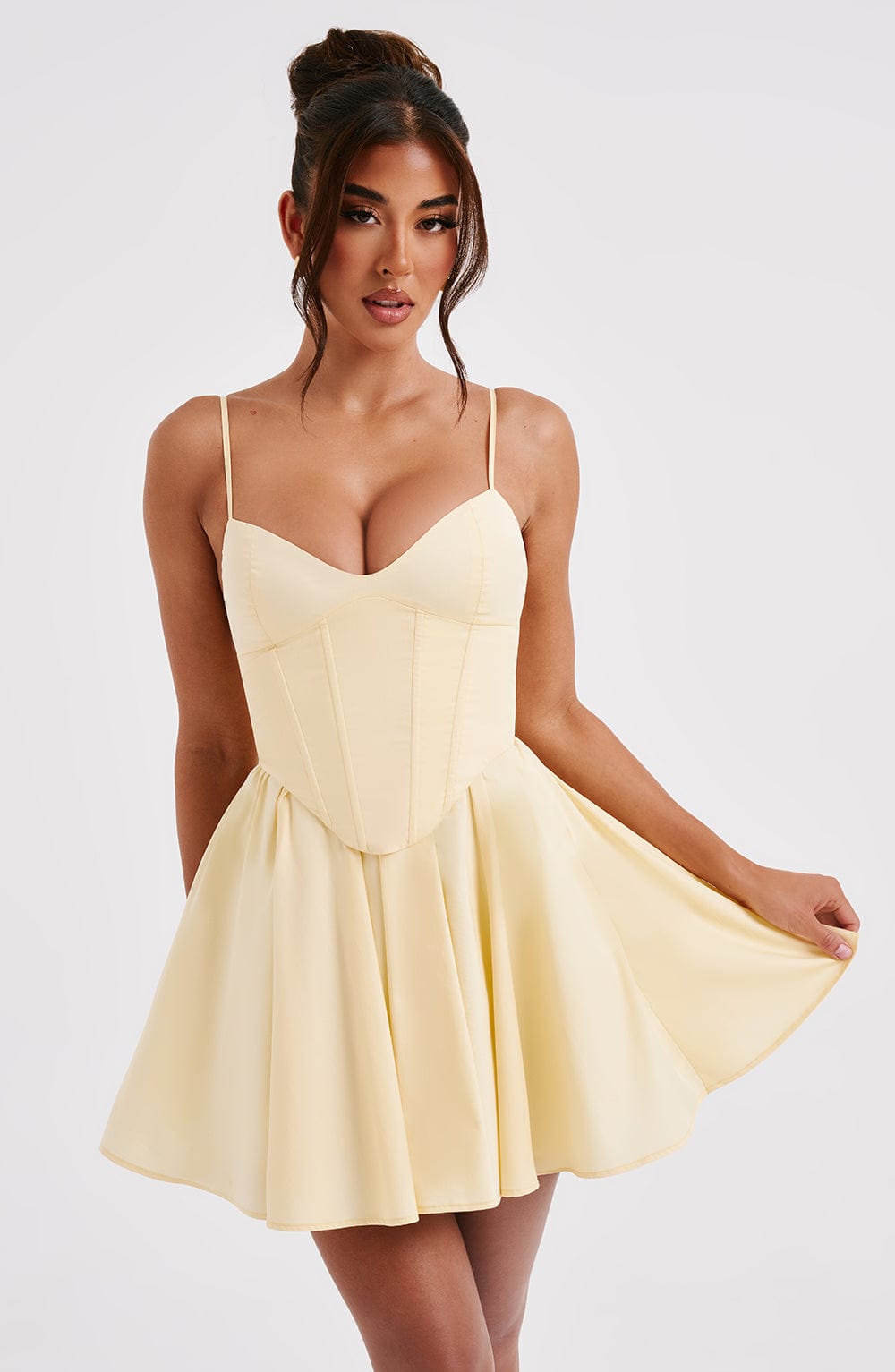 Briora Mini Dress in Lemon by Clandour, product photo 7