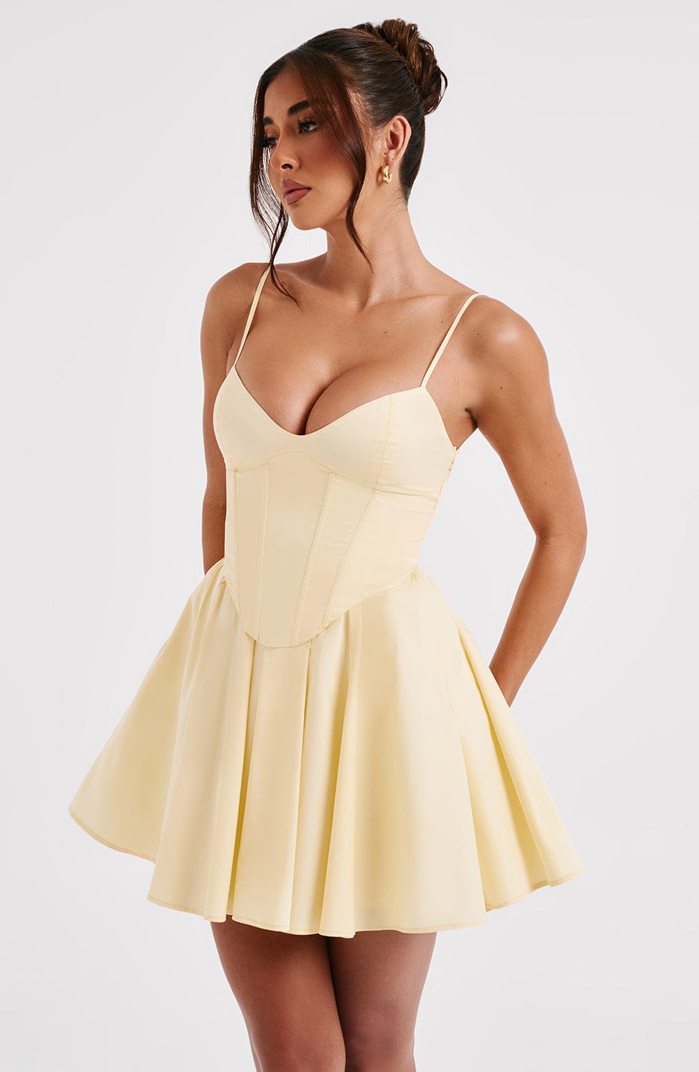 Briora Mini Dress in Lemon by Clandour, product photo 8