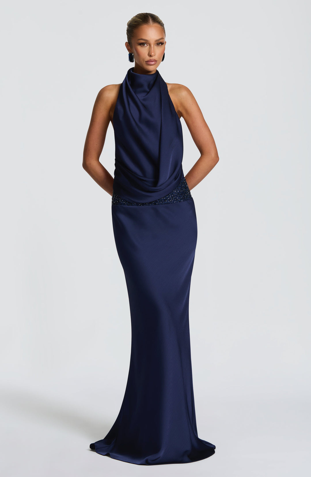 Briris Maxi Dress in Navy by Clandour, product photo 1