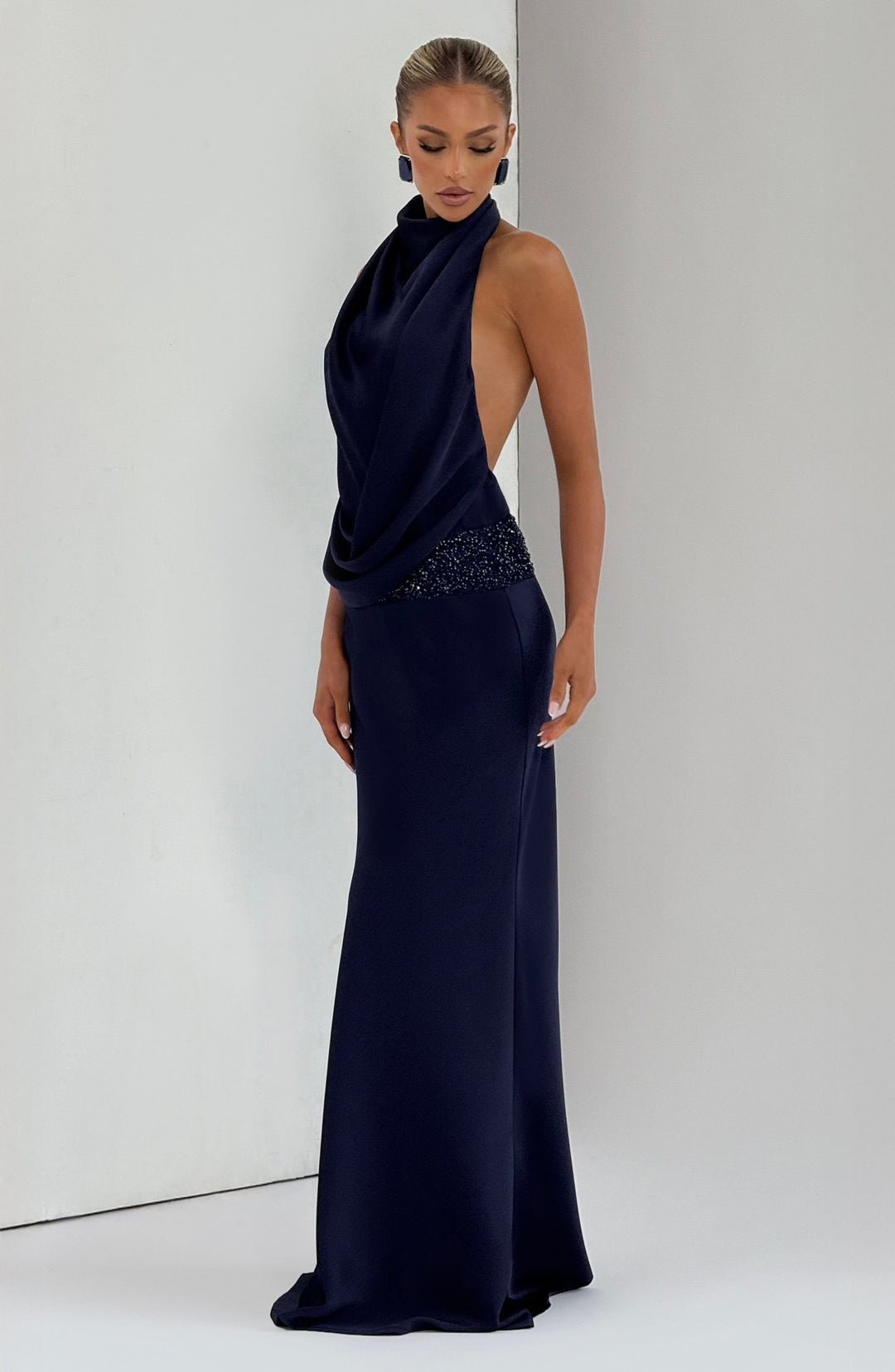 Briris Maxi Dress in Navy by Clandour, product photo 6
