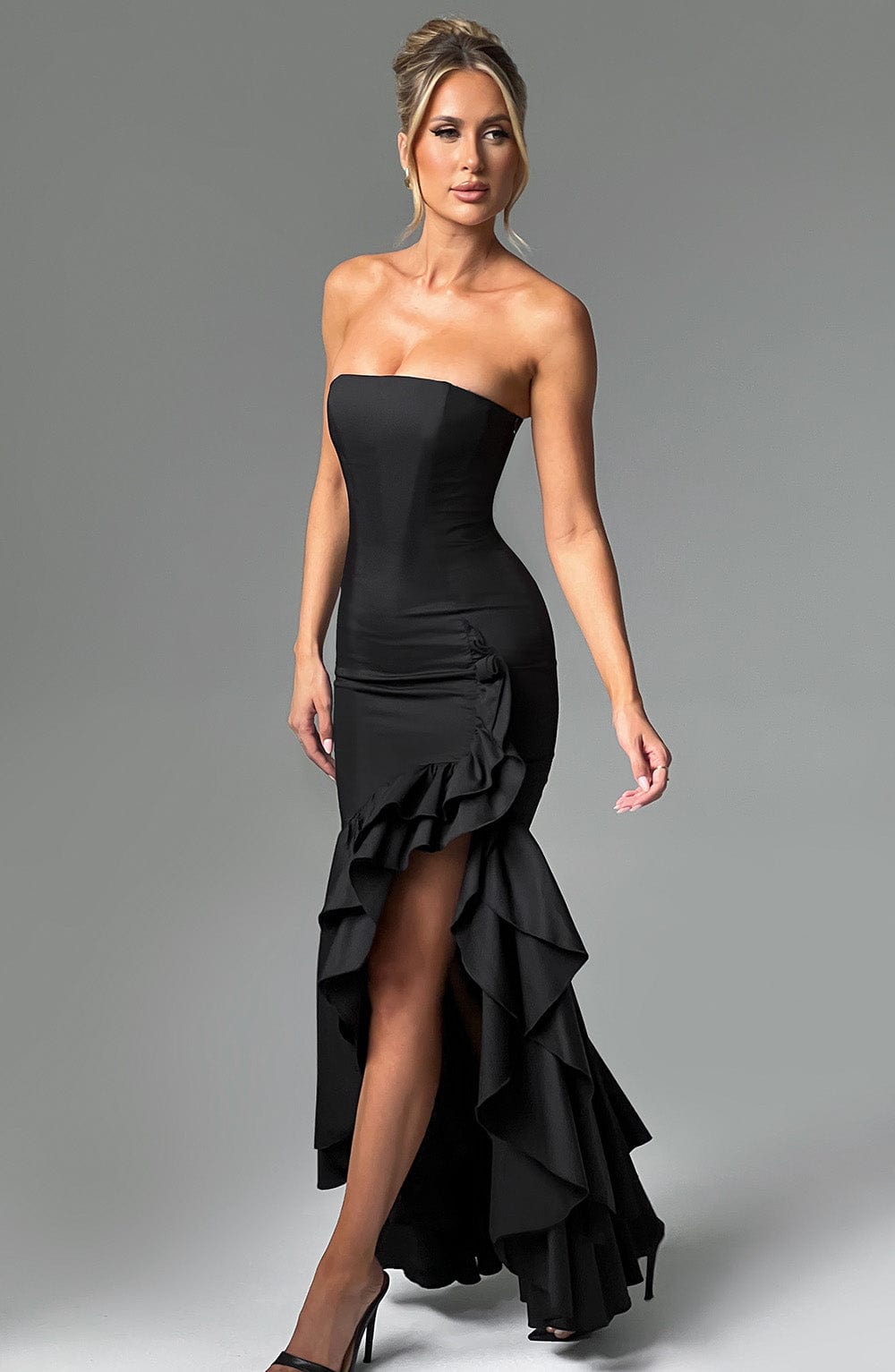 Brise Maxi Dress in Black by Clandour, product photo 2