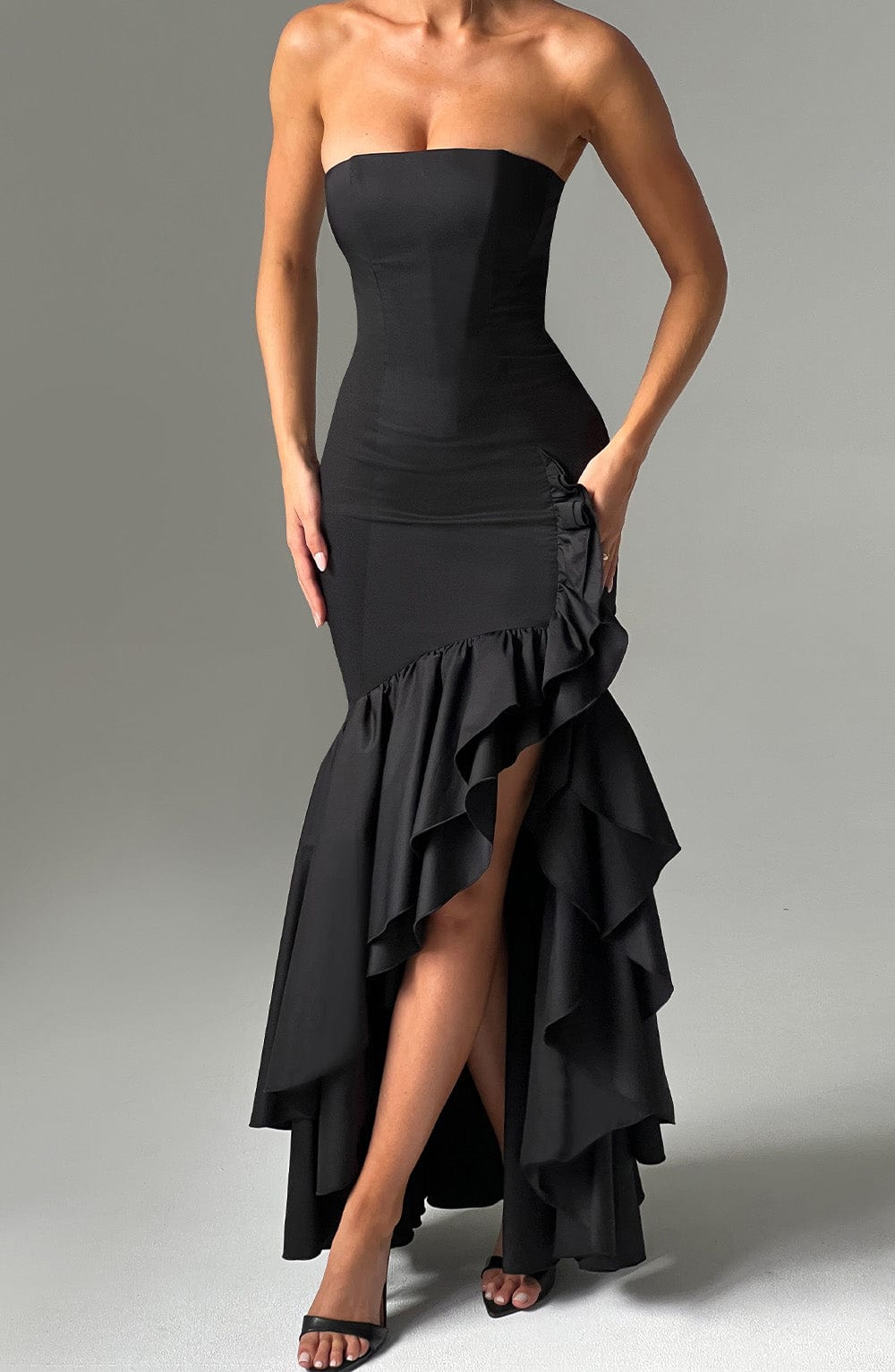 Brise Maxi Dress in Black by Clandour, product photo 7