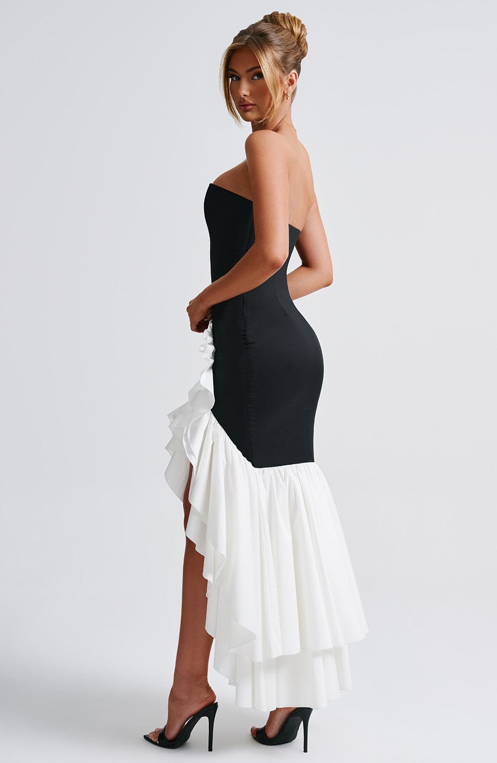 Brise Maxi Dress in Black/White by Clandour, product photo 4