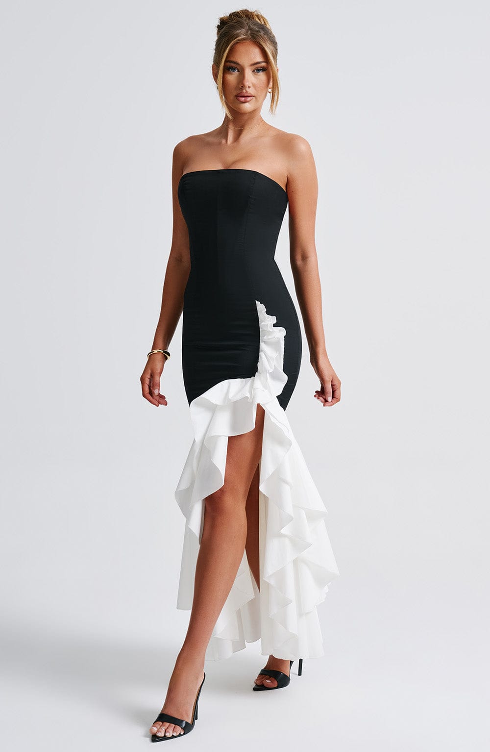 Brise Maxi Dress in Black/White by Clandour, product photo 8