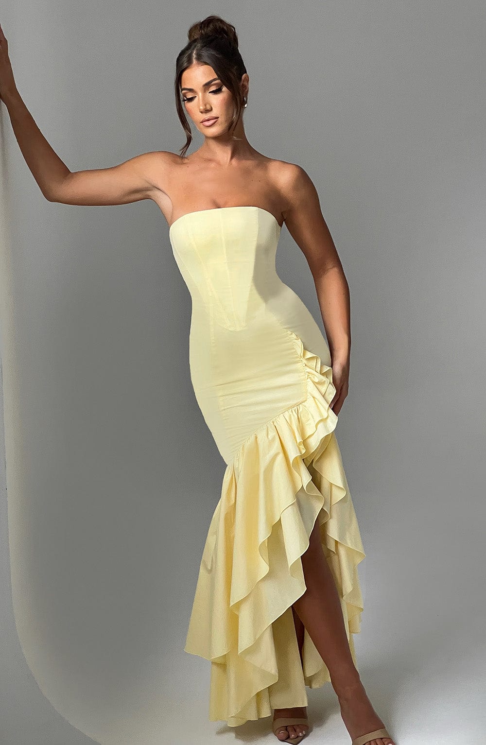 Brise Maxi Dress in Lemon by Clandour, product photo 3