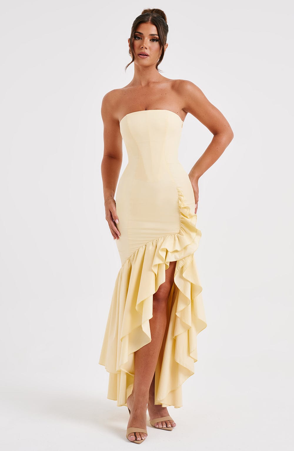 Brise Maxi Dress in Lemon by Clandour, product photo 7